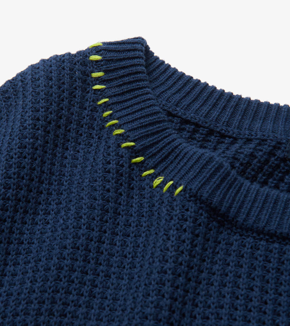 Waffle Knit Sweater - Navy | Hatley Onsale Women