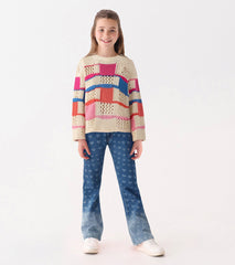 Girls Mix Stitch Sweater | Hatley Sale Girls