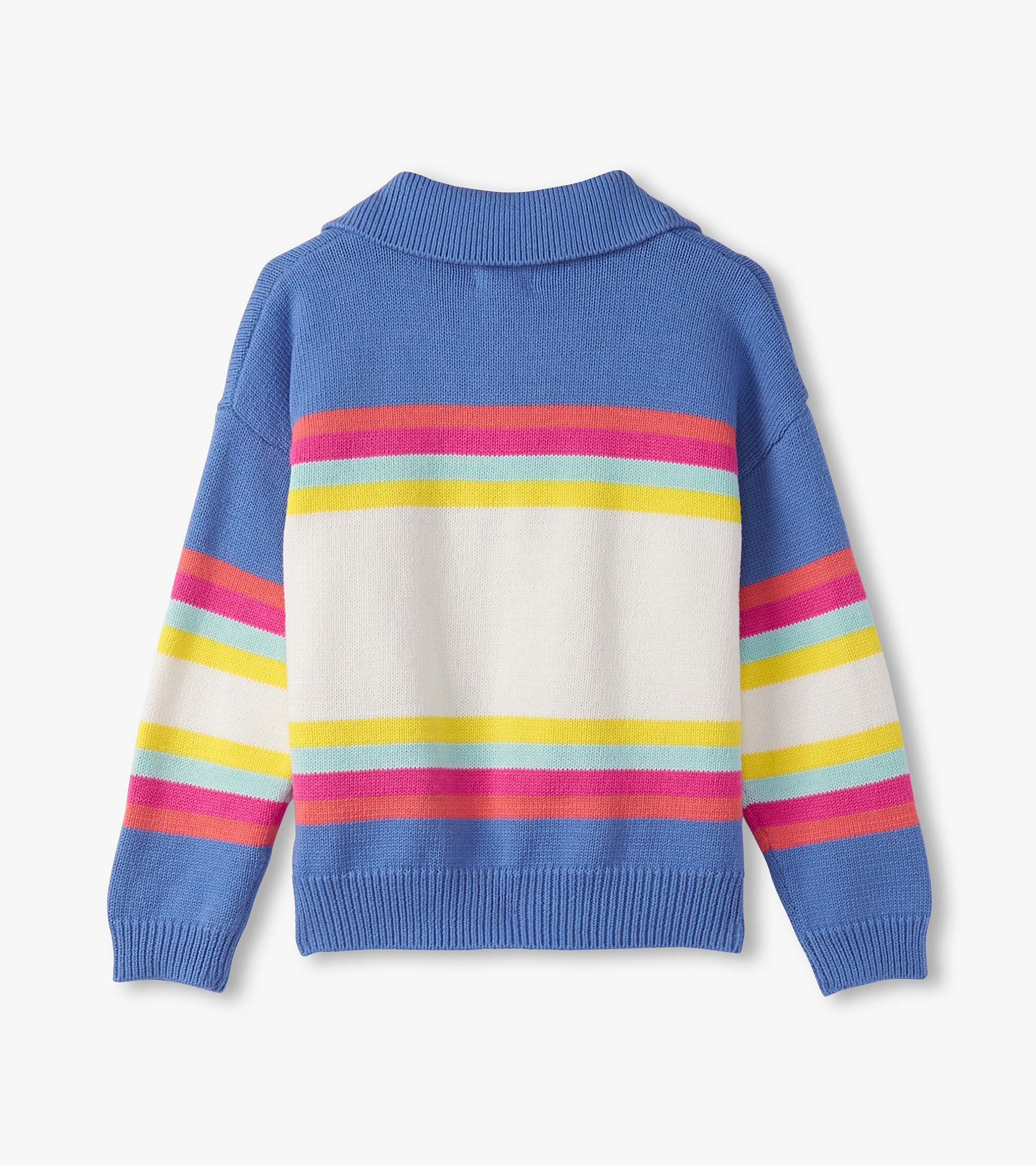 Girls Royal Colorblock Johnny Collar Sweater | Hatley Discount Girls