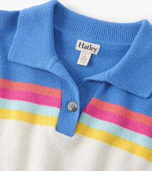Girls Royal Colorblock Johnny Collar Sweater | Hatley Discount Girls