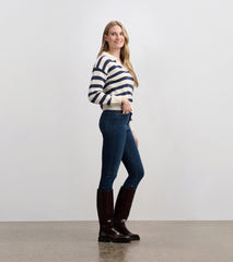 Johnny Collar Sweater - Nautical Stripes | Hatley Discount Women