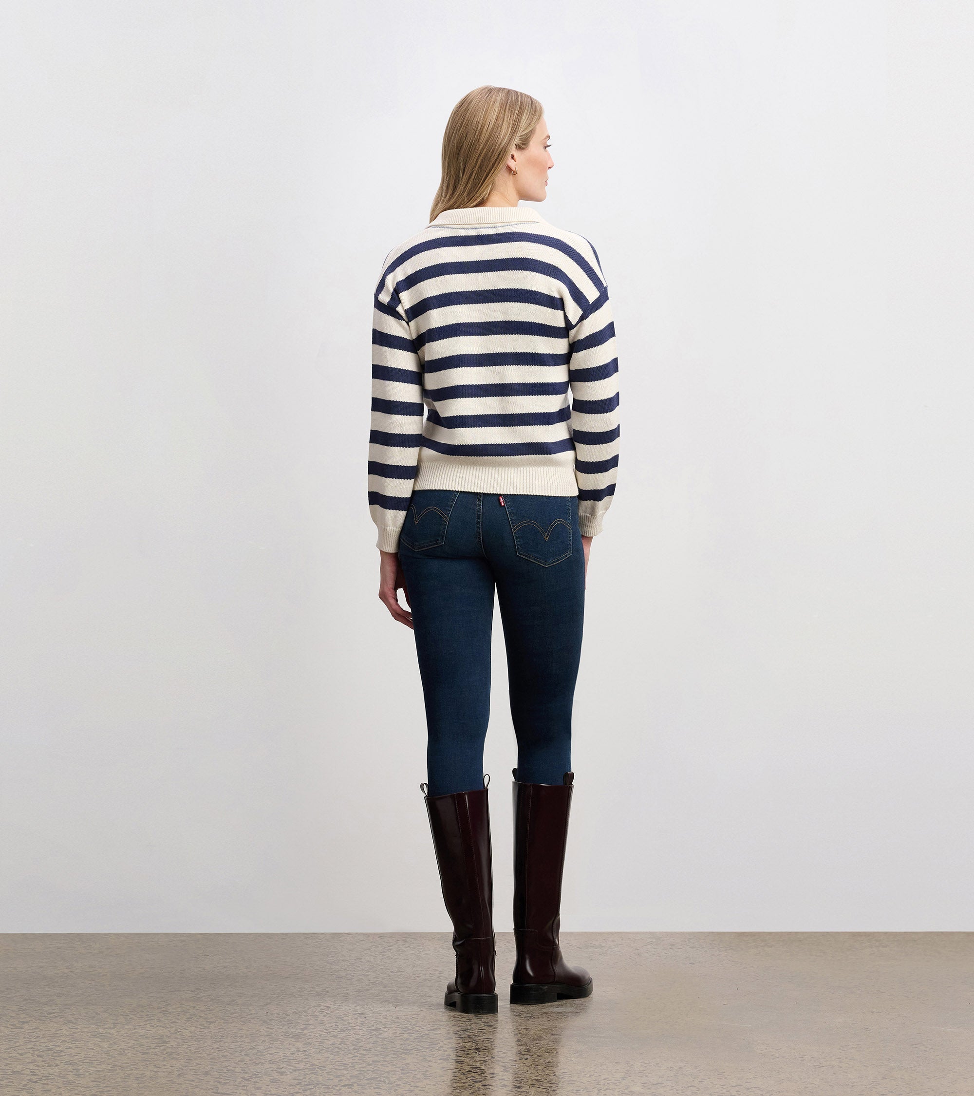 Johnny Collar Sweater - Nautical Stripes | Hatley Discount Women