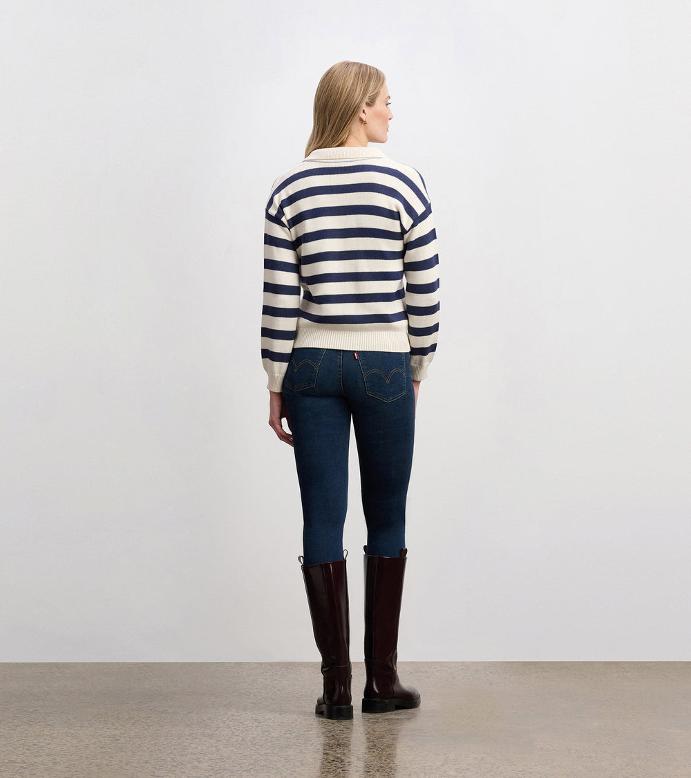 Johnny Collar Sweater - Nautical Stripes | Hatley Discount Women