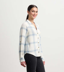 Lila Button Down - Turquoise Plaid | Hatley Discount Women