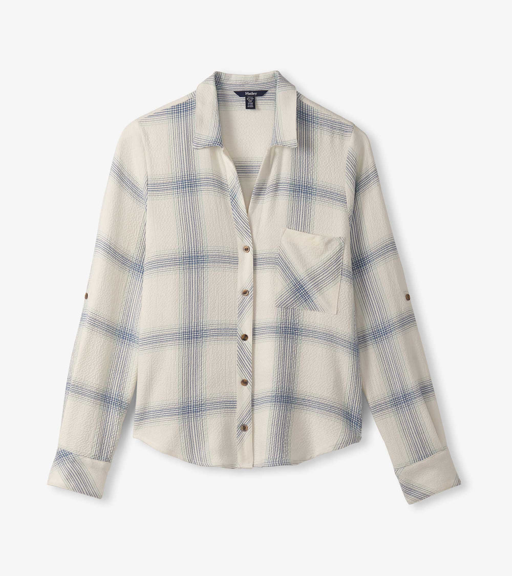 Lila Button Down - Turquoise Plaid | Hatley Discount Women