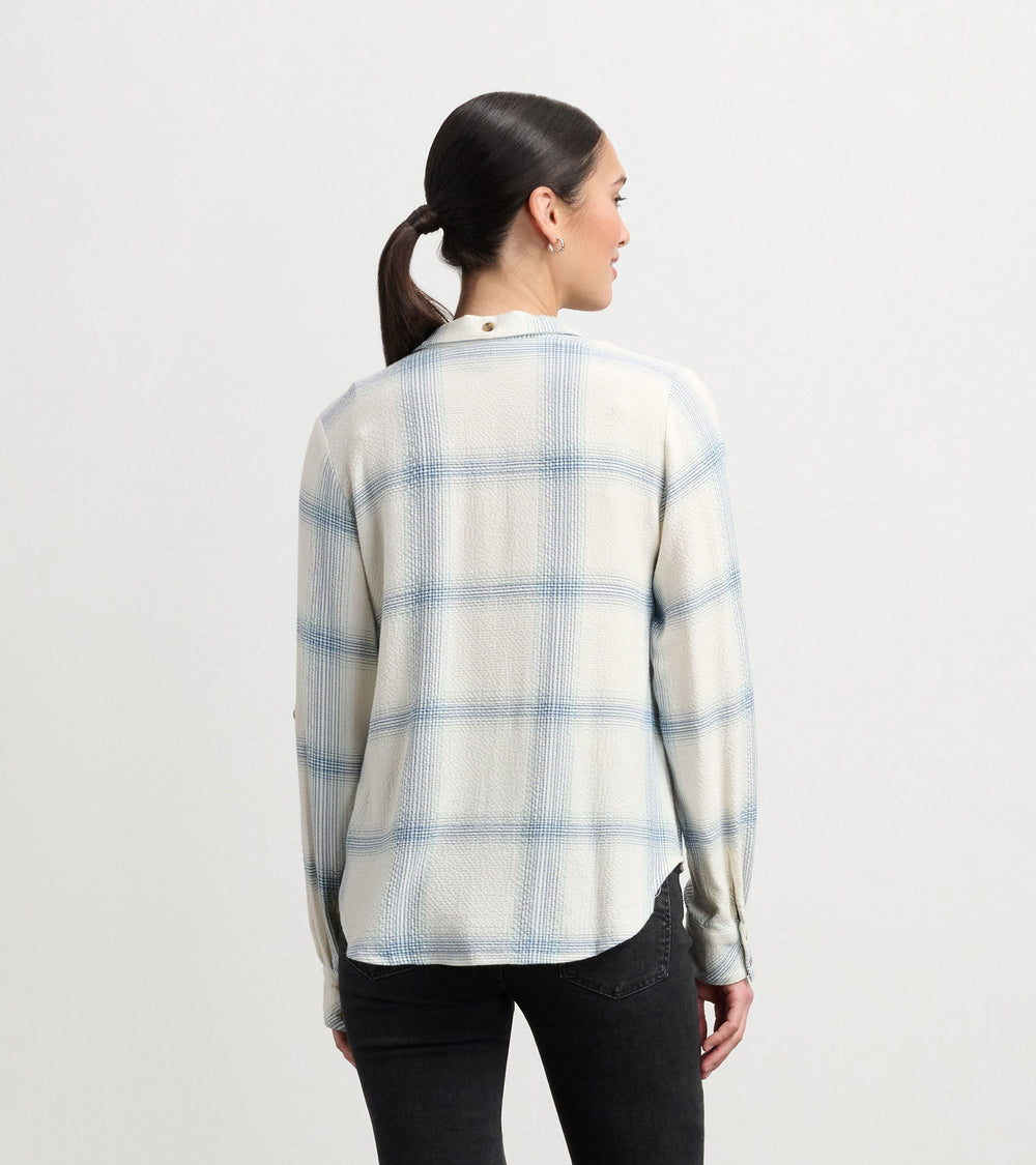 Lila Button Down - Turquoise Plaid | Hatley Discount Women