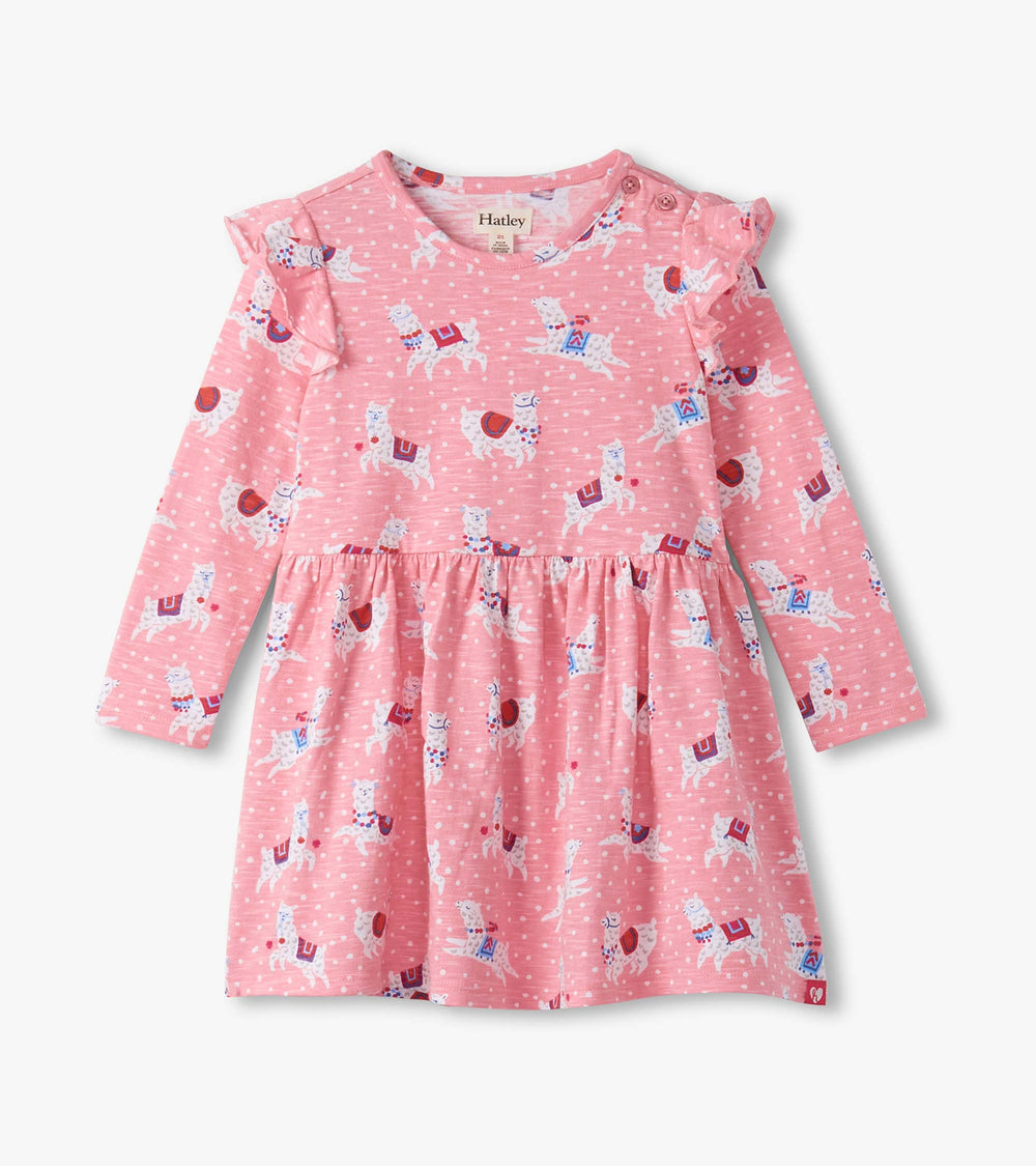 Baby & Toddler Girls Dancing Alpacas Ruffle Sleeve Dress and Legging S | Hatley Baby & Toddler
