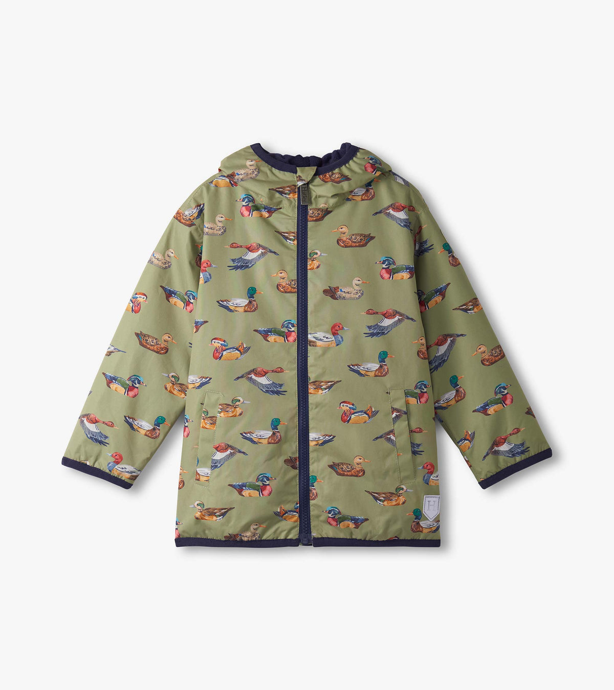 Boys Duck Decoys Zip-Up Lightweight Rain Jacket | Hatley Sale Boys