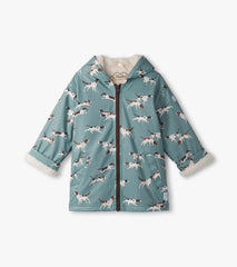 Boys Hunting Dogs Sherpa Lined Zip-Up Rain Jacket | Hatley