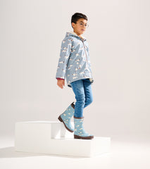 Boys Hunting Dogs Sherpa Lined Zip-Up Rain Jacket | Hatley