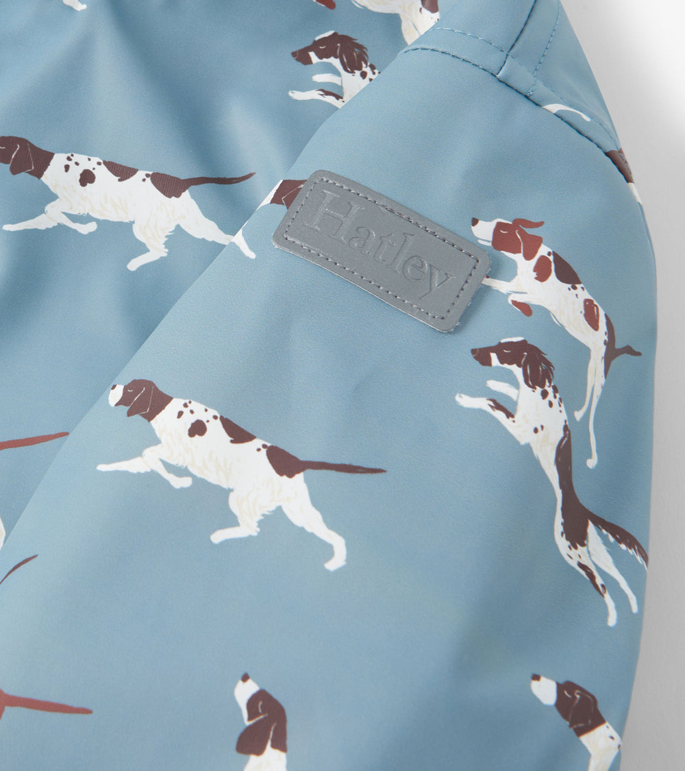 Boys Hunting Dogs Sherpa Lined Zip-Up Rain Jacket | Hatley
