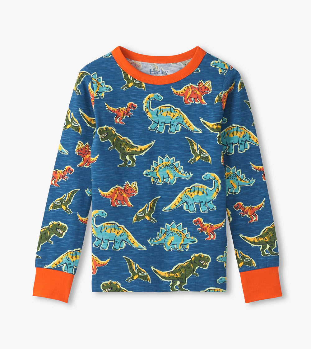 Boys Dino Roar Cotton Pajama Set | Hatley Onsale Boys