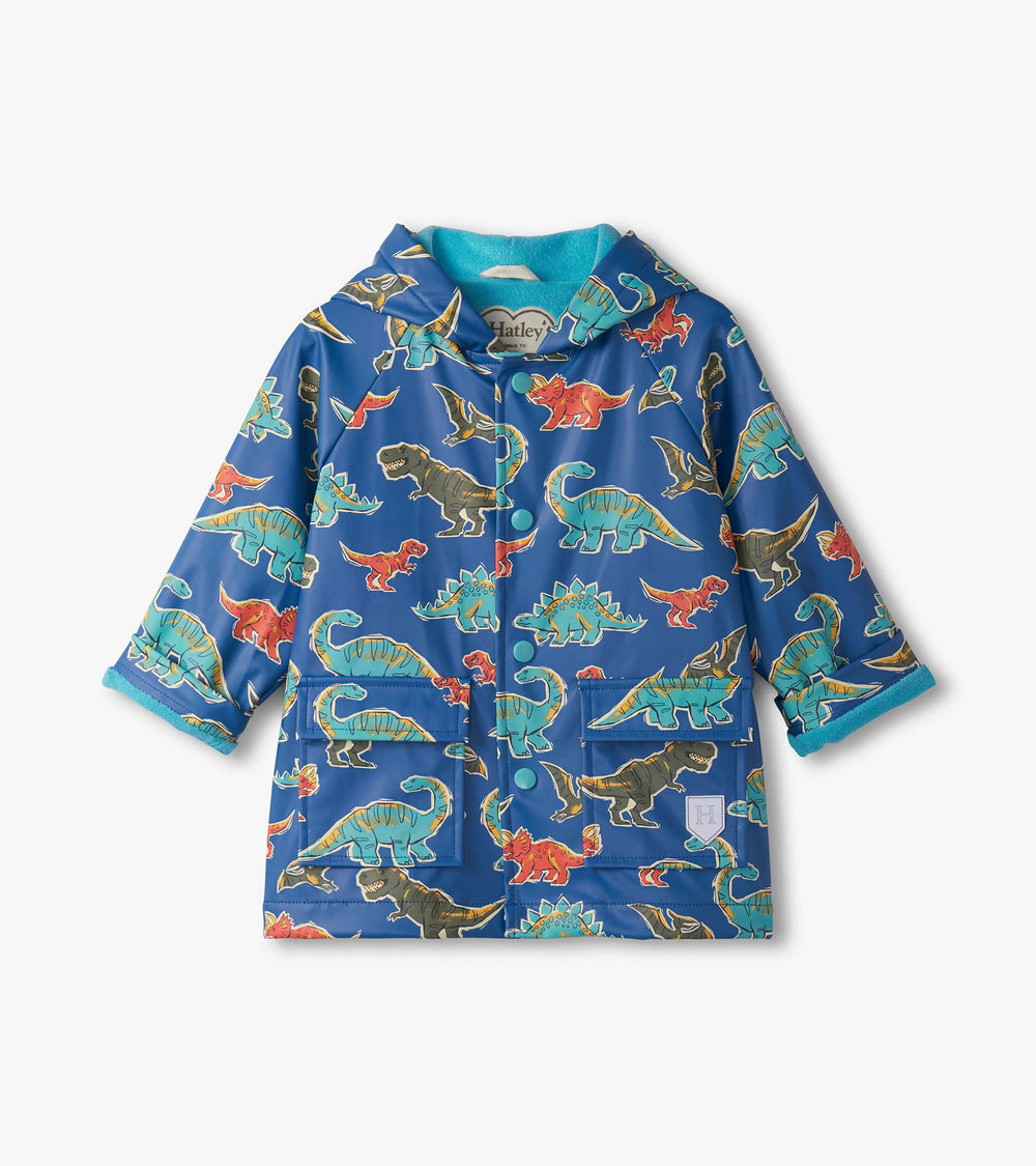 Baby & Toddler Boys Dino Roar Button-Up Rain Jacket | Hatley For Baby & Toddler