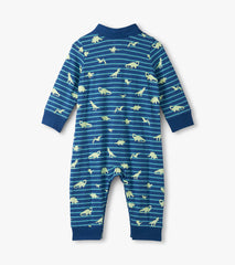 Baby Boys Glow in the Dark Mini Dino Polo Romper | Hatley Sale Baby & Toddler