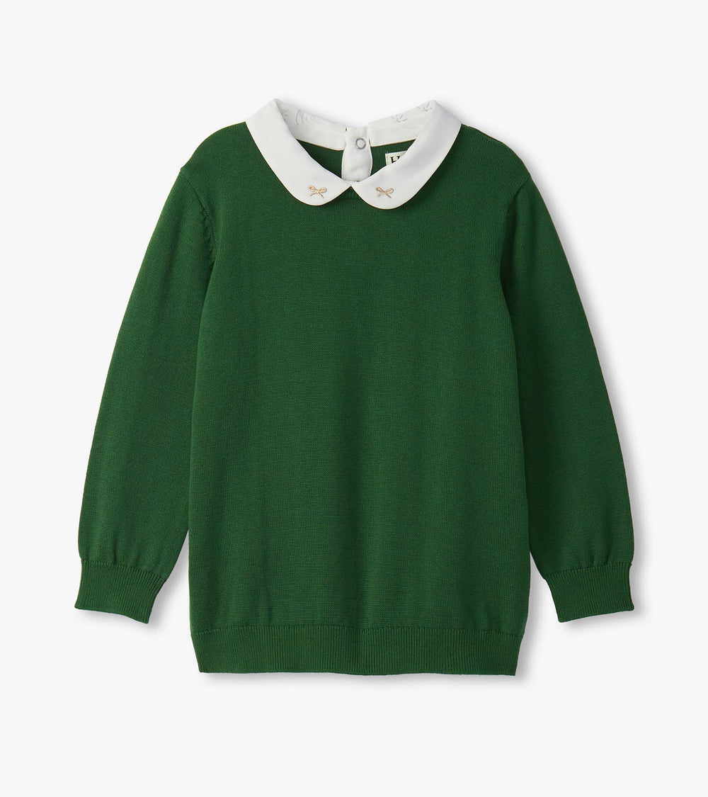 Girls Edin Green Little Pea Sweater | Hatley Outlet Girls