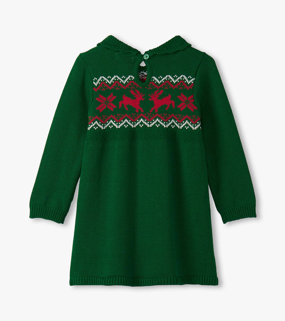 Baby & Toddler Girls Eden Green Cable Knit Sweater Dress | Hatley Discount Baby & Toddler