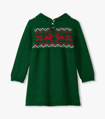 Baby & Toddler Girls Eden Green Cable Knit Sweater Dress | Hatley Discount Baby & Toddler