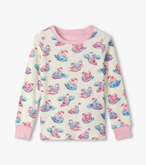 Girls Elegant Swans Cotton Pajama Set | Hatley Discount Girls