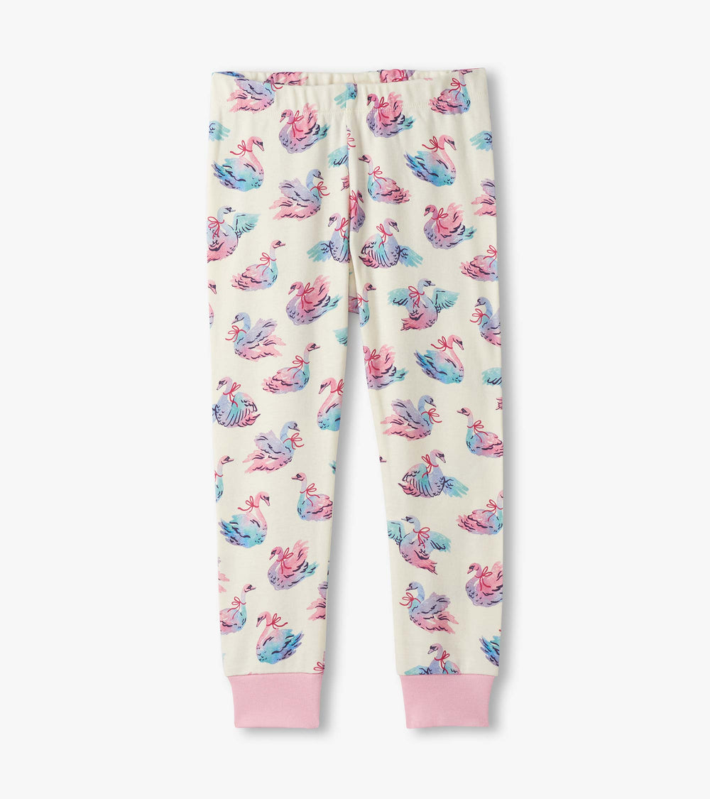 Girls Elegant Swans Cotton Pajama Set | Hatley Discount Girls