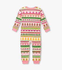 Baby Girls Pink Fun Fair Isle Cotton Sleeper | Hatley Onsale Baby & Toddler