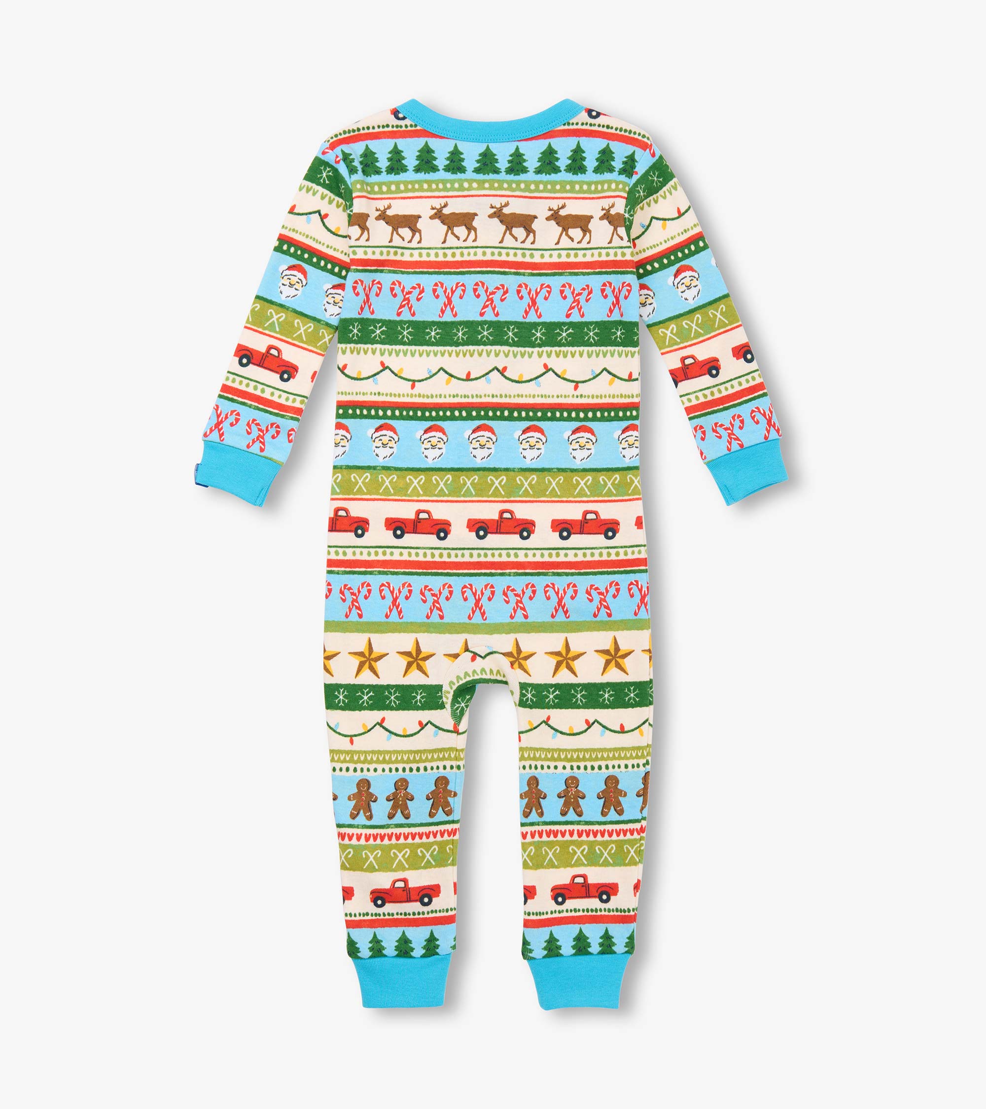 Baby Boys Blue Fun Fair Isle Cotton Sleeper | Hatley Discount Baby & Toddler