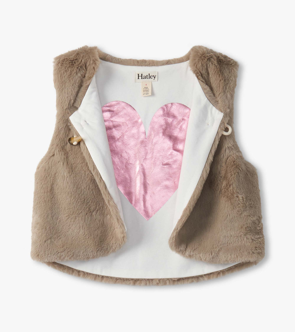 Girls Cropped Faux Fur Vest | Hatley US Girls
