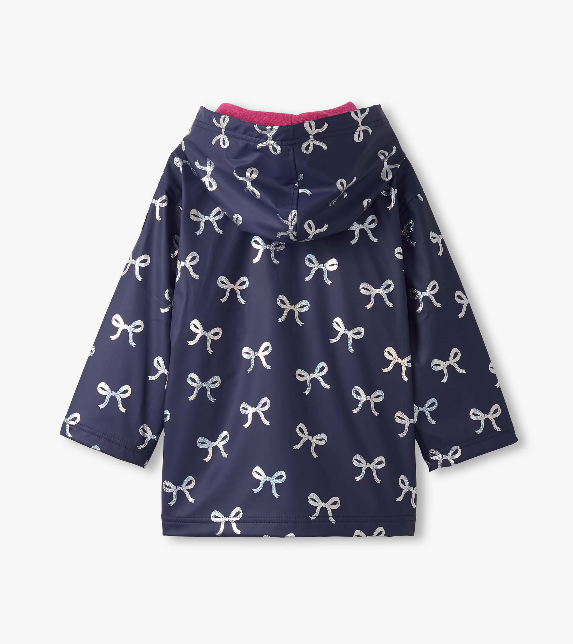 Girls Silver Ribbon Zip-Up Rain Jacket | Hatley