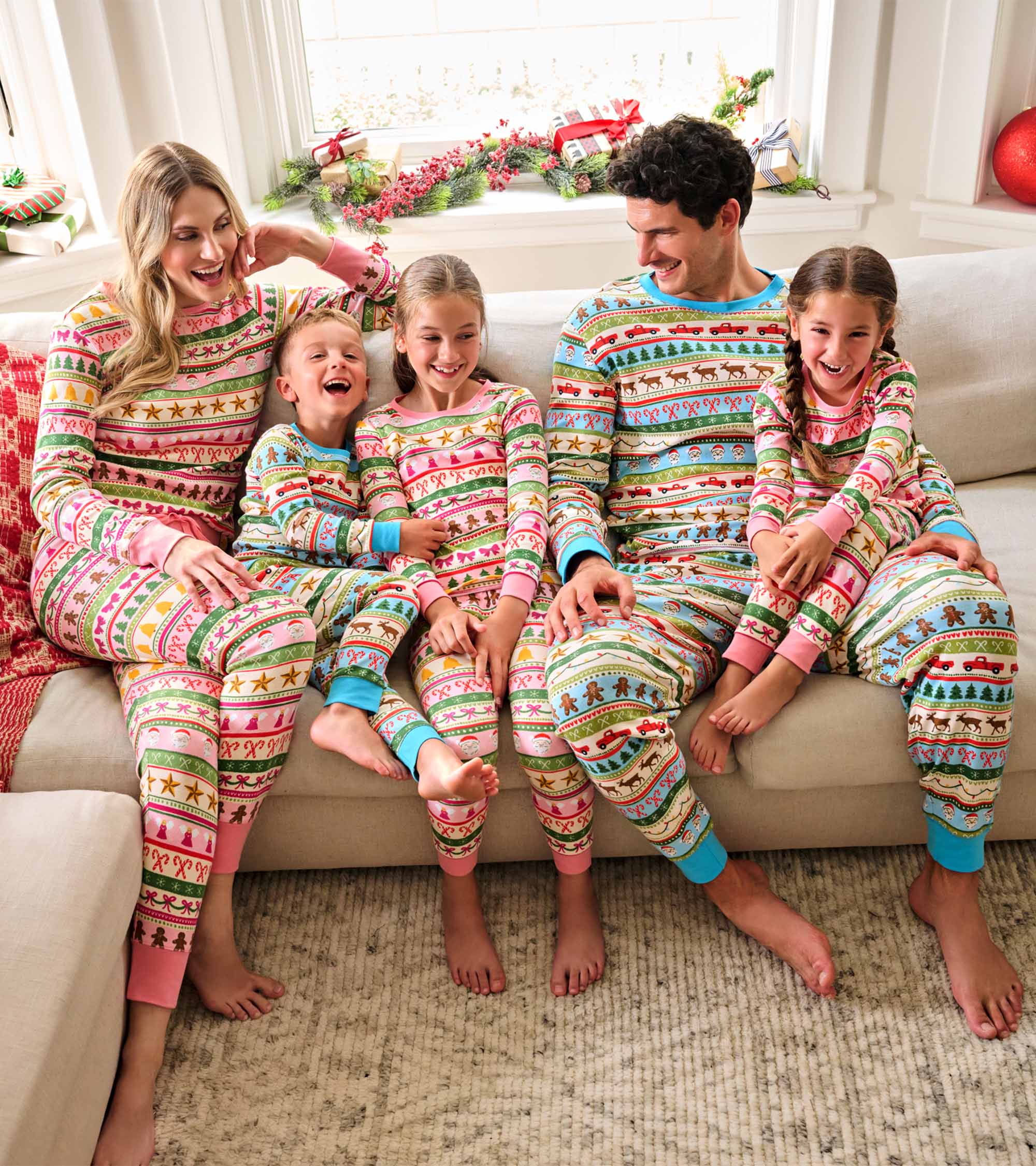 Men's Blue Fun Fair Isle Cotton Pajama Set | Hatley Outlet Women