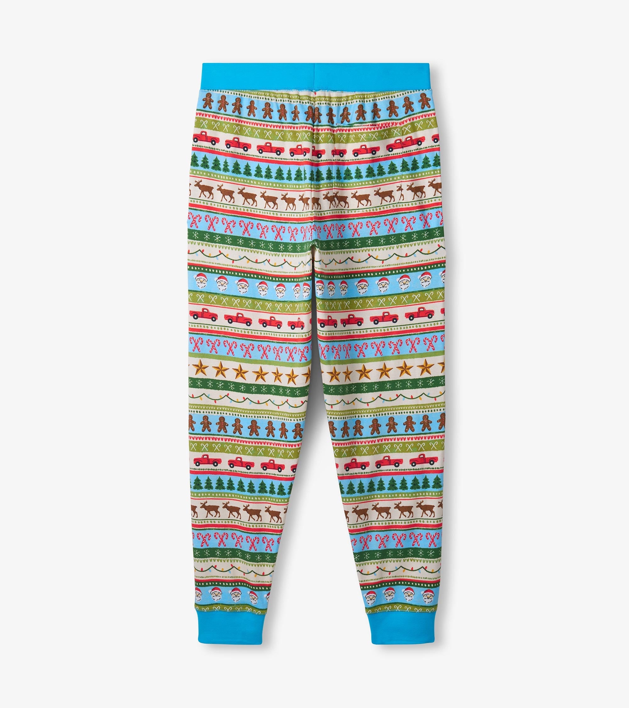 Men's Blue Fun Fair Isle Cotton Pajama Set | Hatley Outlet Women