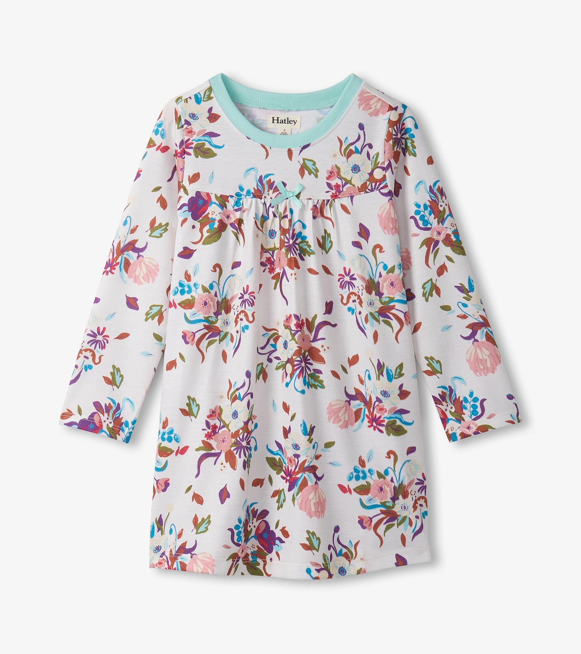 Girls Fall Floral Long Sleeve Nightdress | Hatley US Girls