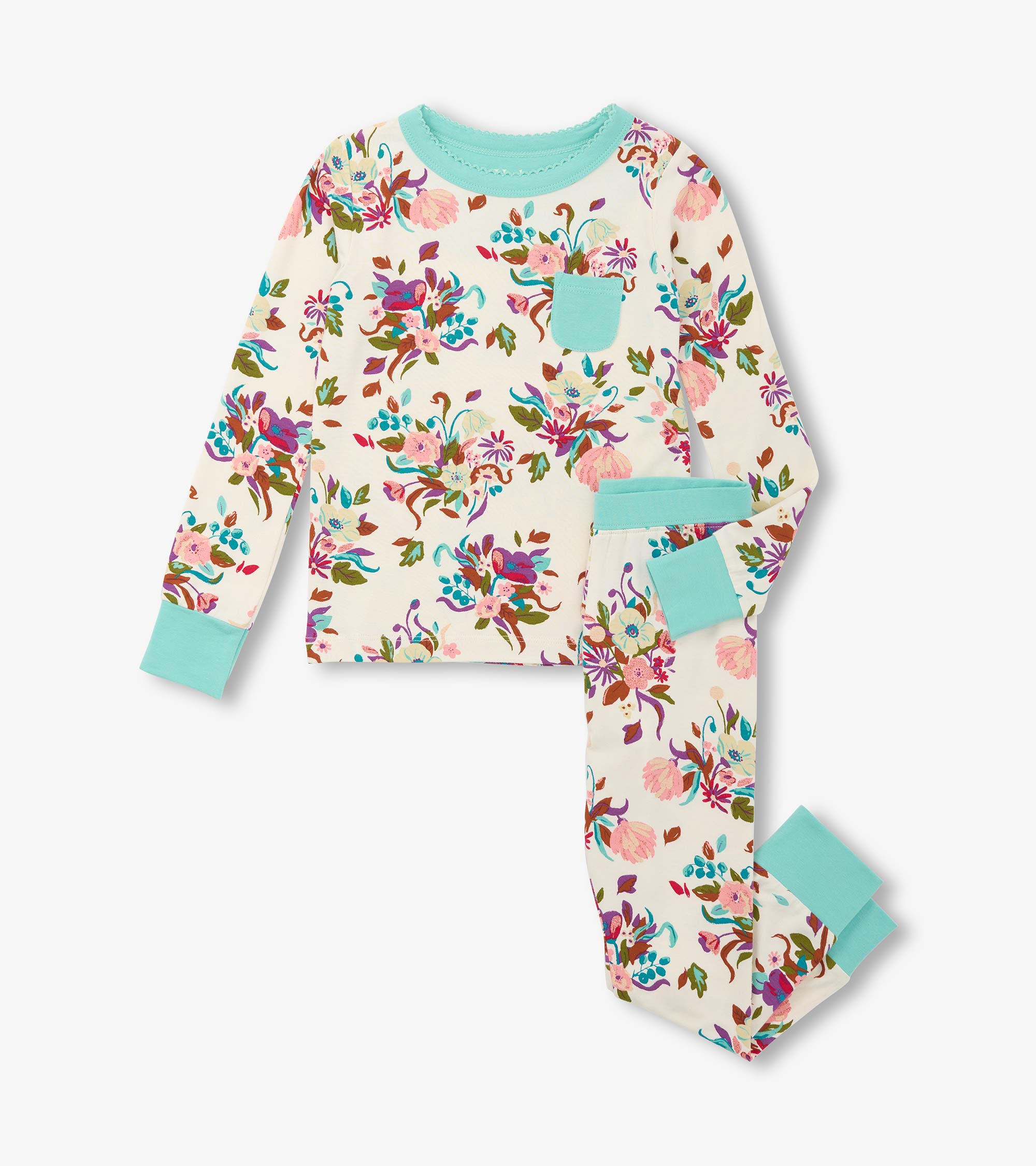 Girls Fall Floral Bamboo Pajama Set | Hatley Sale Girls