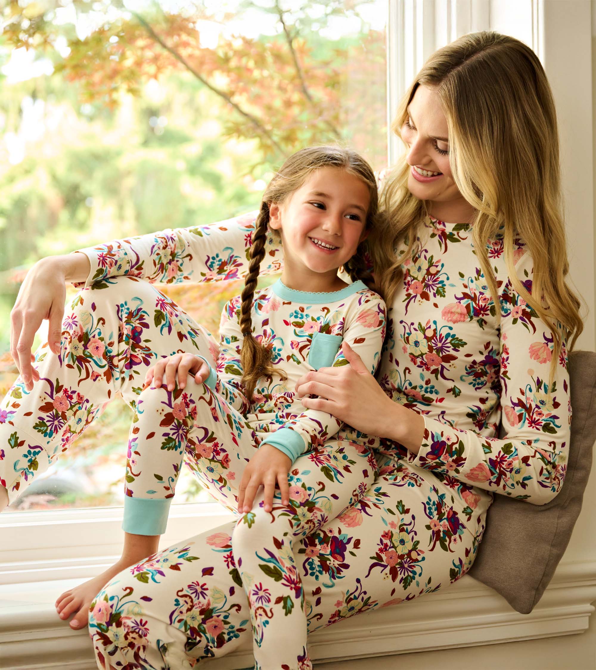 Girls Fall Floral Bamboo Pajama Set | Hatley Sale Girls
