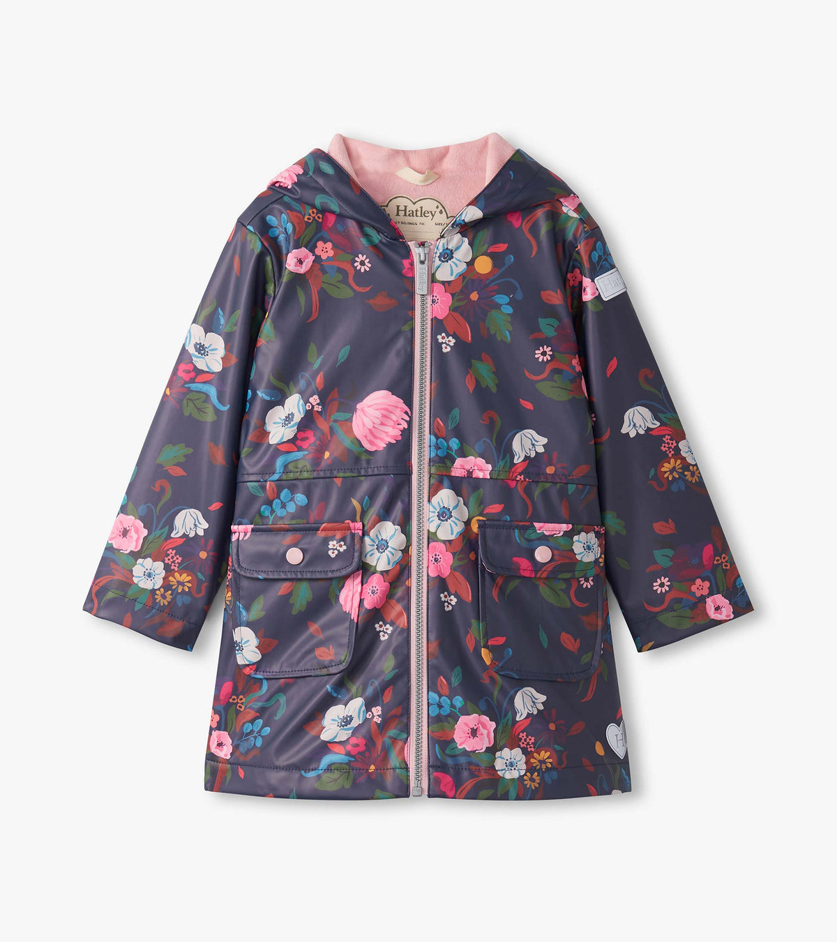 Girls Fall Floral Zip-Up Rain Jacket | Hatley Sale Girls