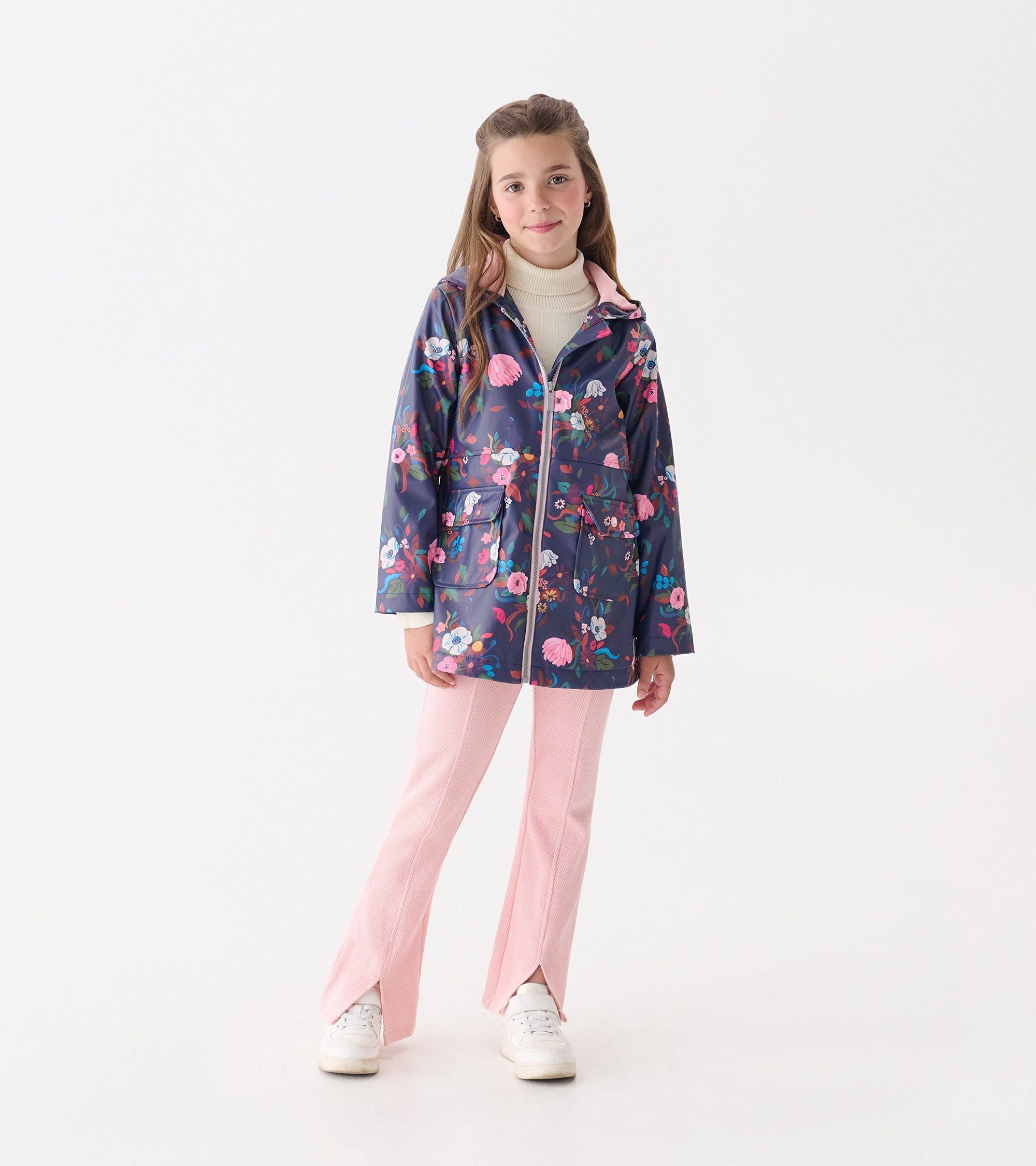 Girls Fall Floral Zip-Up Rain Jacket | Hatley Sale Girls