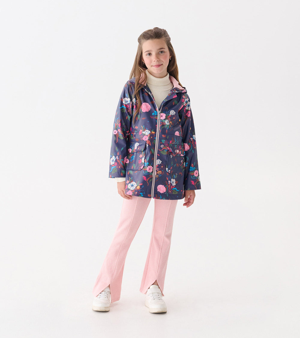 Girls Fall Floral Zip-Up Rain Jacket | Hatley Sale Girls