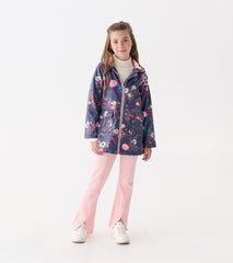 Girls Fall Floral Zip-Up Rain Jacket | Hatley Sale Girls