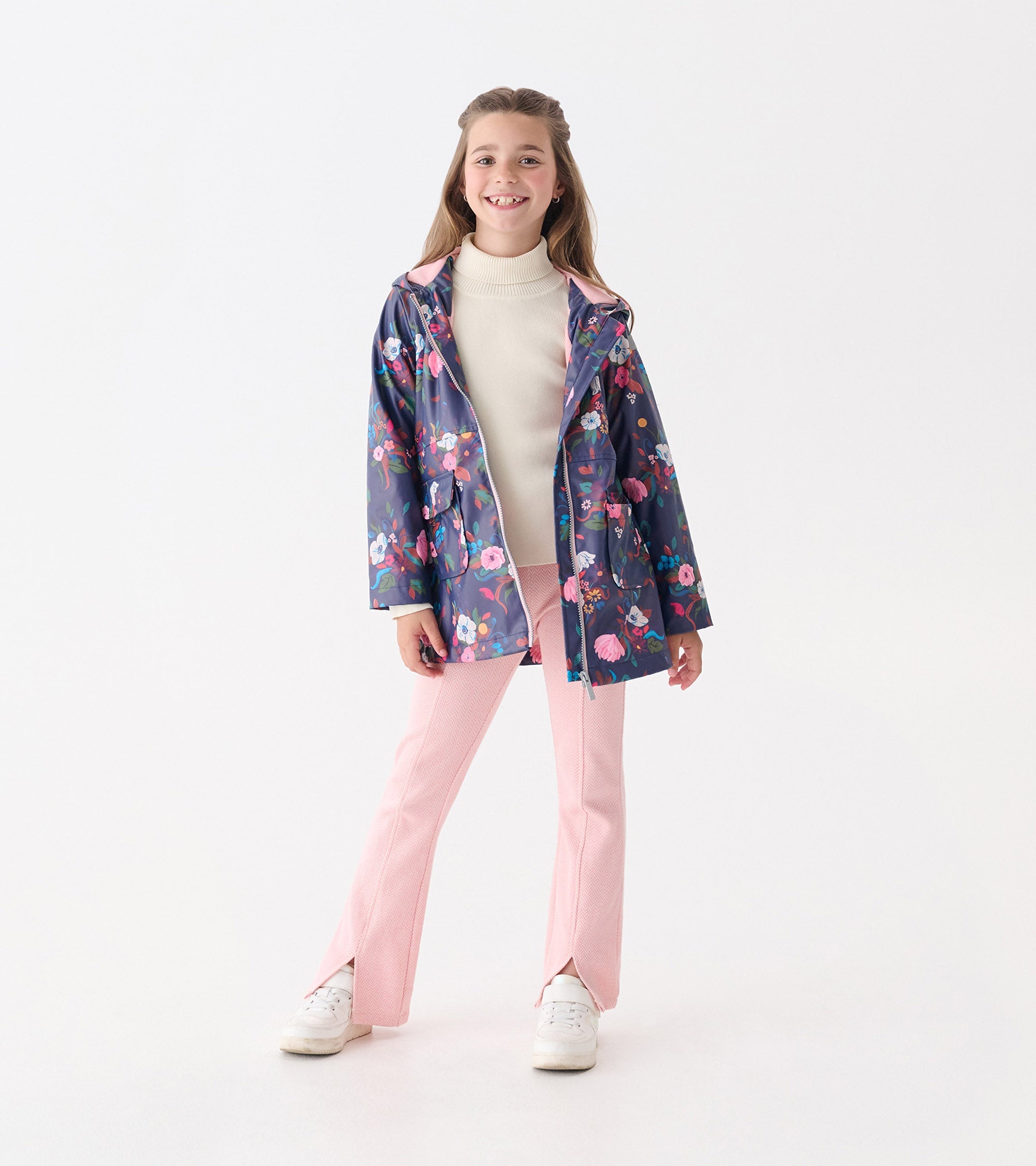 Girls Fall Floral Zip-Up Rain Jacket | Hatley Sale Girls
