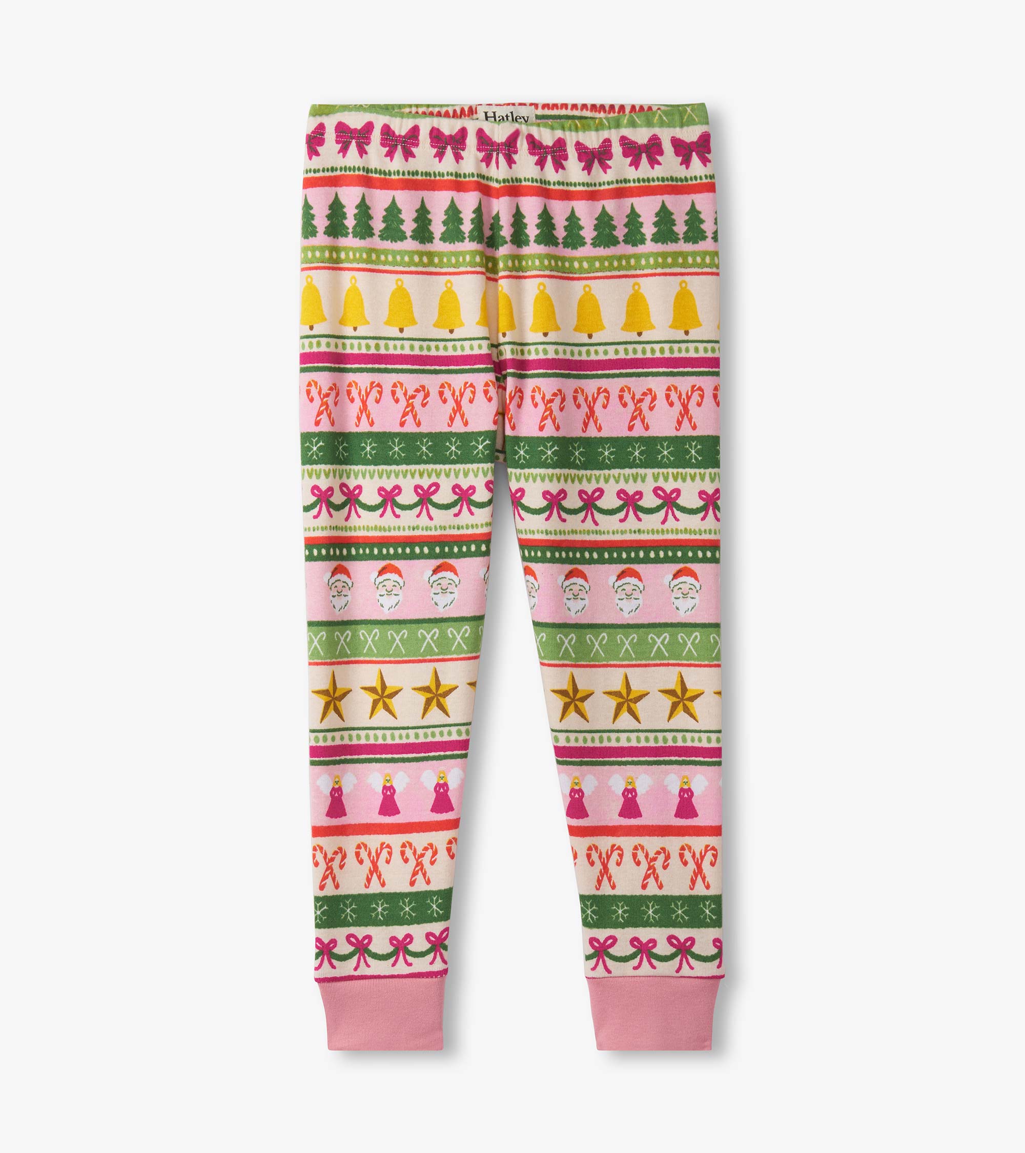 Girls Pink Fun Fair Isle Cotton Pajama Set | Hatley For Girls