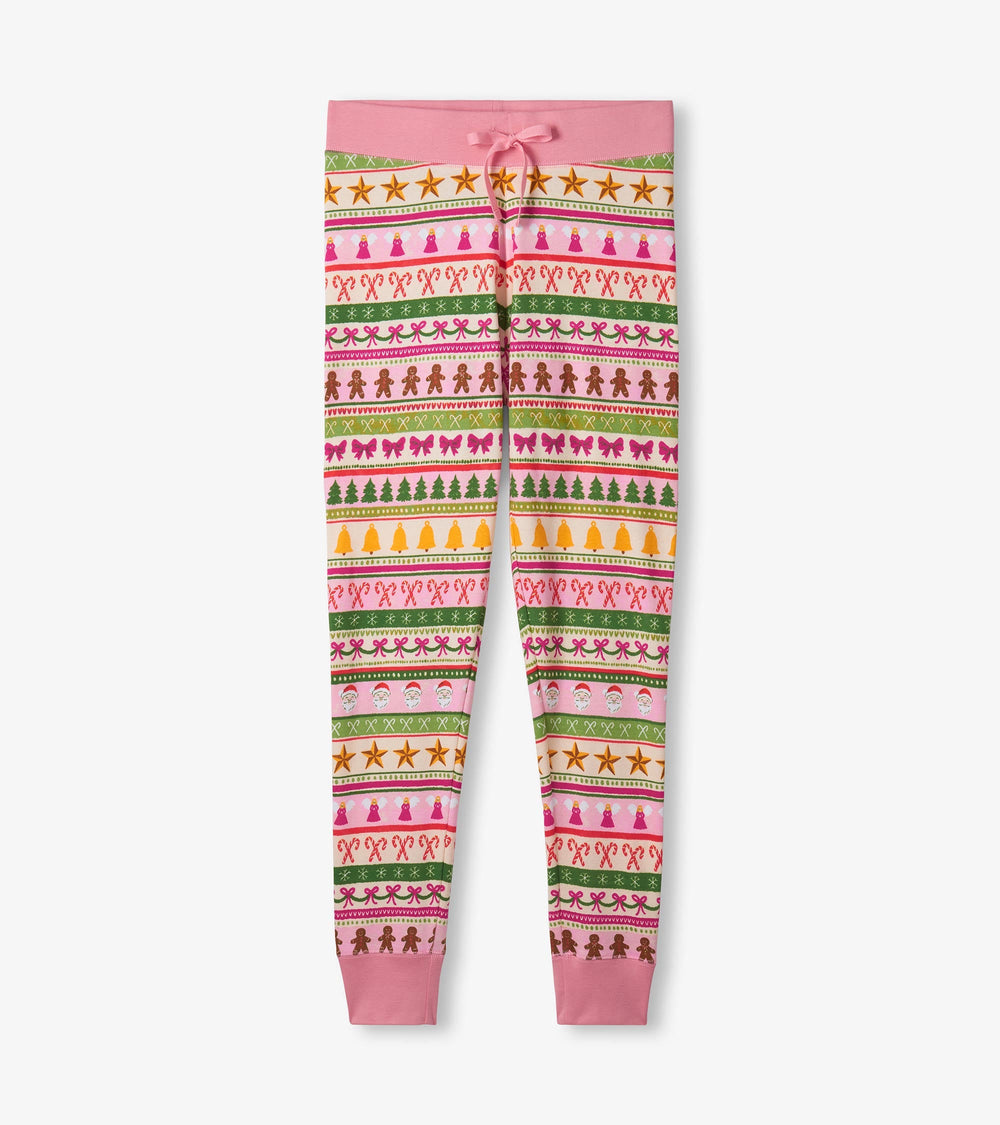 Women's Pink Fun Fair Isle Cotton Pajama Set | Hatley Onsale Women