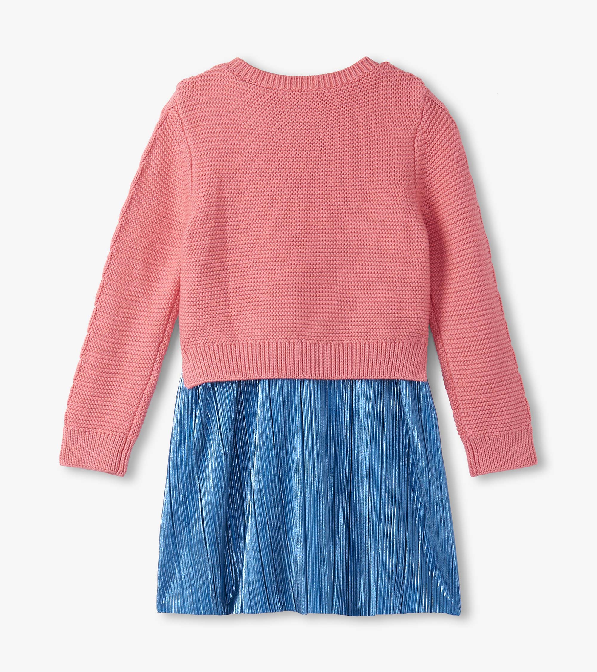 Girls Flamingo Pink Mix Media Dress | Hatley Outlet Girls