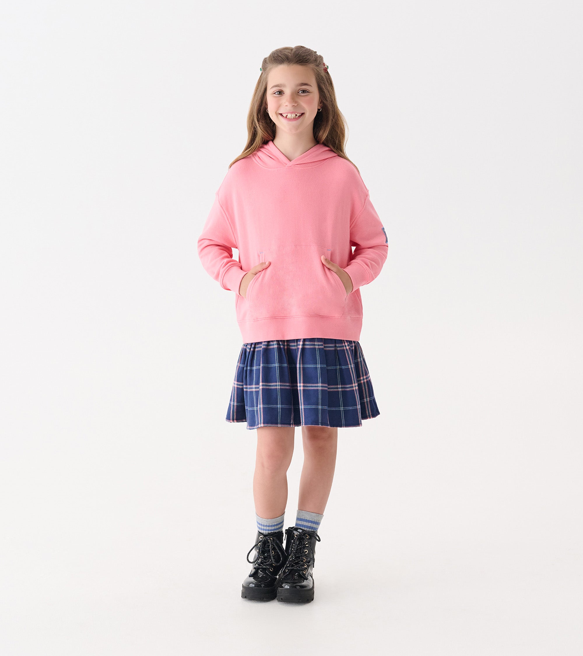 Girls Preppy Plaid Mixed Match Dress | Hatley Onsale Girls