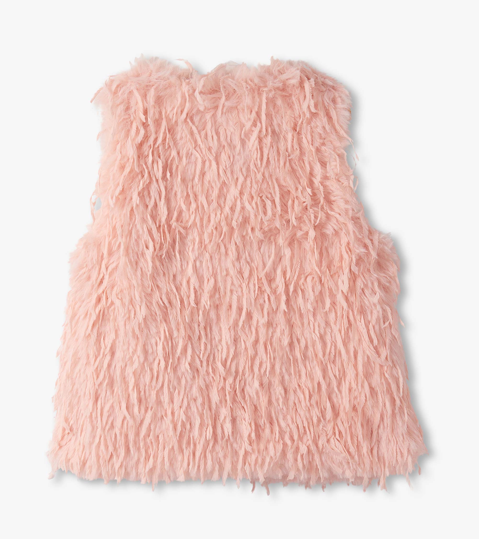 Girls Pale Pink Feather Faux Fur Vest | Hatley Onsale Girls