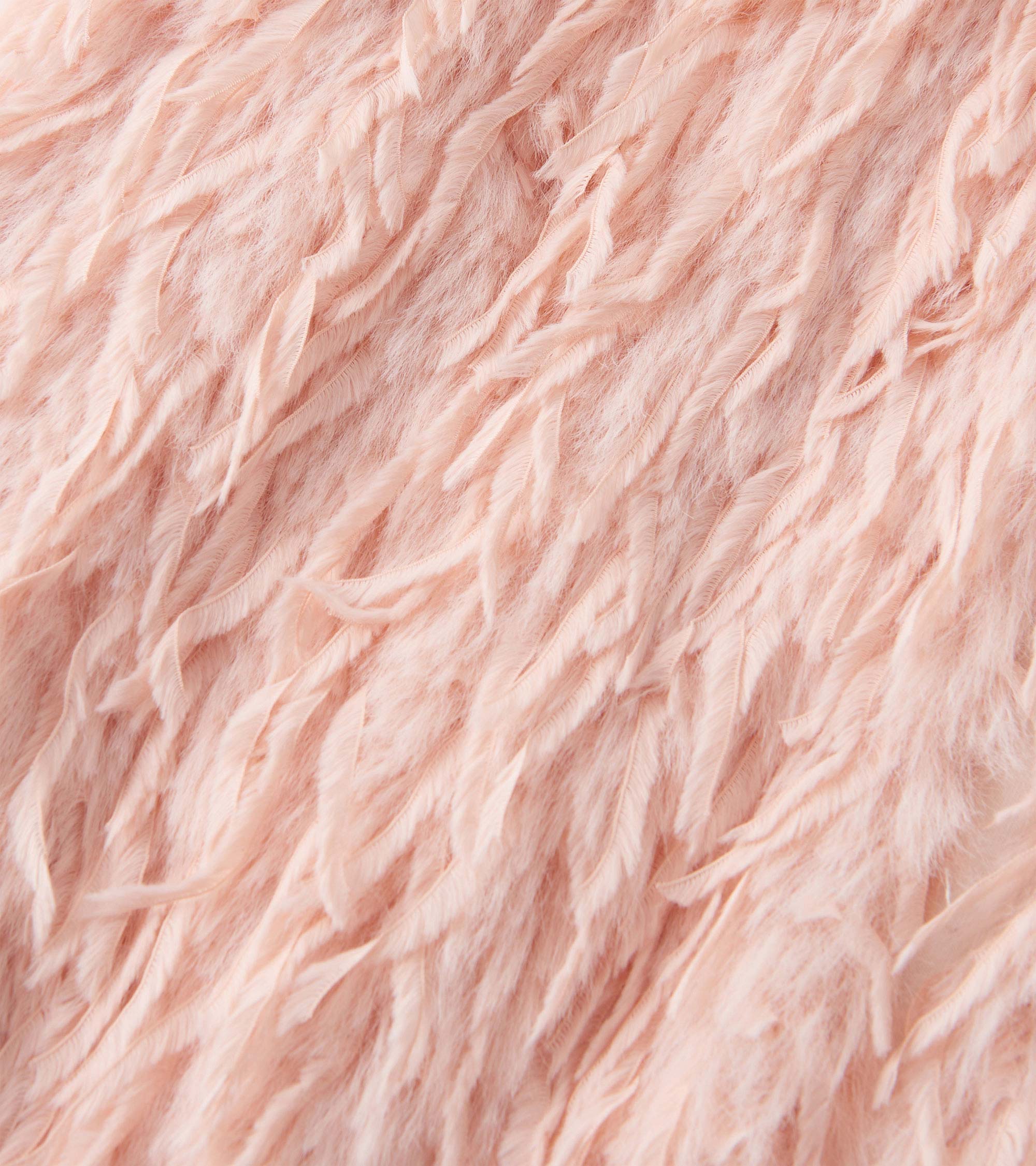 Girls Pale Pink Feather Faux Fur Vest | Hatley Onsale Girls
