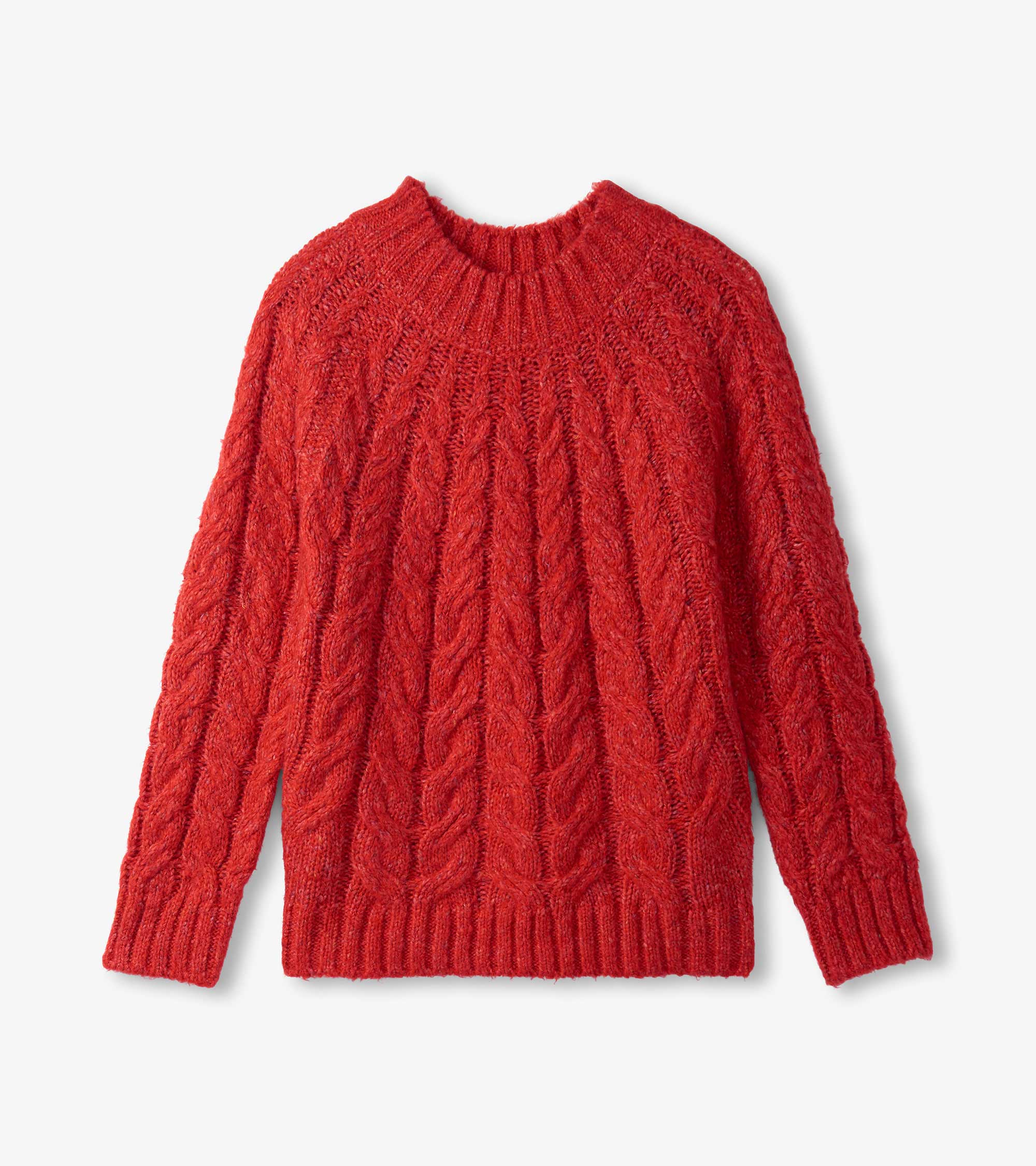 Dylan Cable Knit Sweater - Red | Hatley Outlet Women