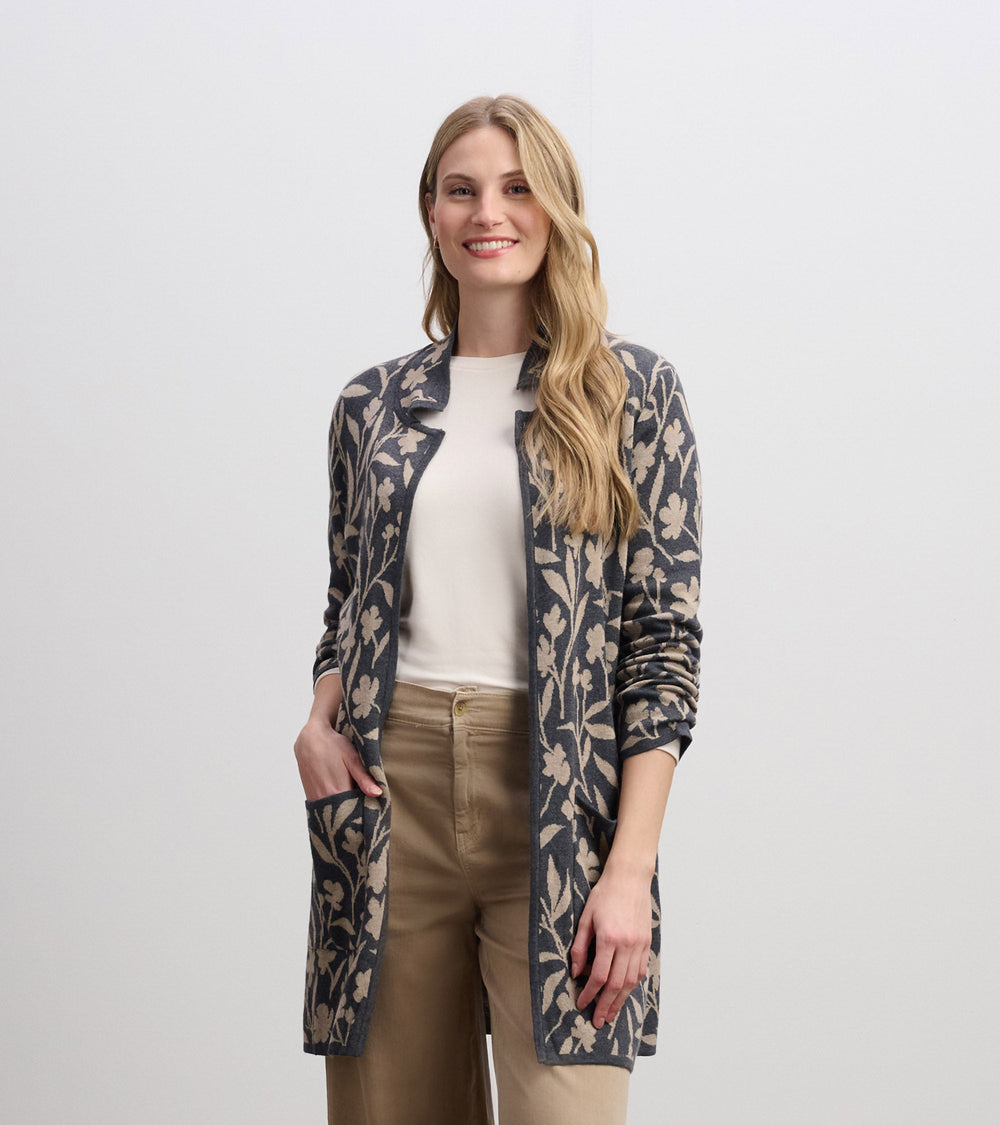 Sweater Blazer - Floral Vines | Hatley