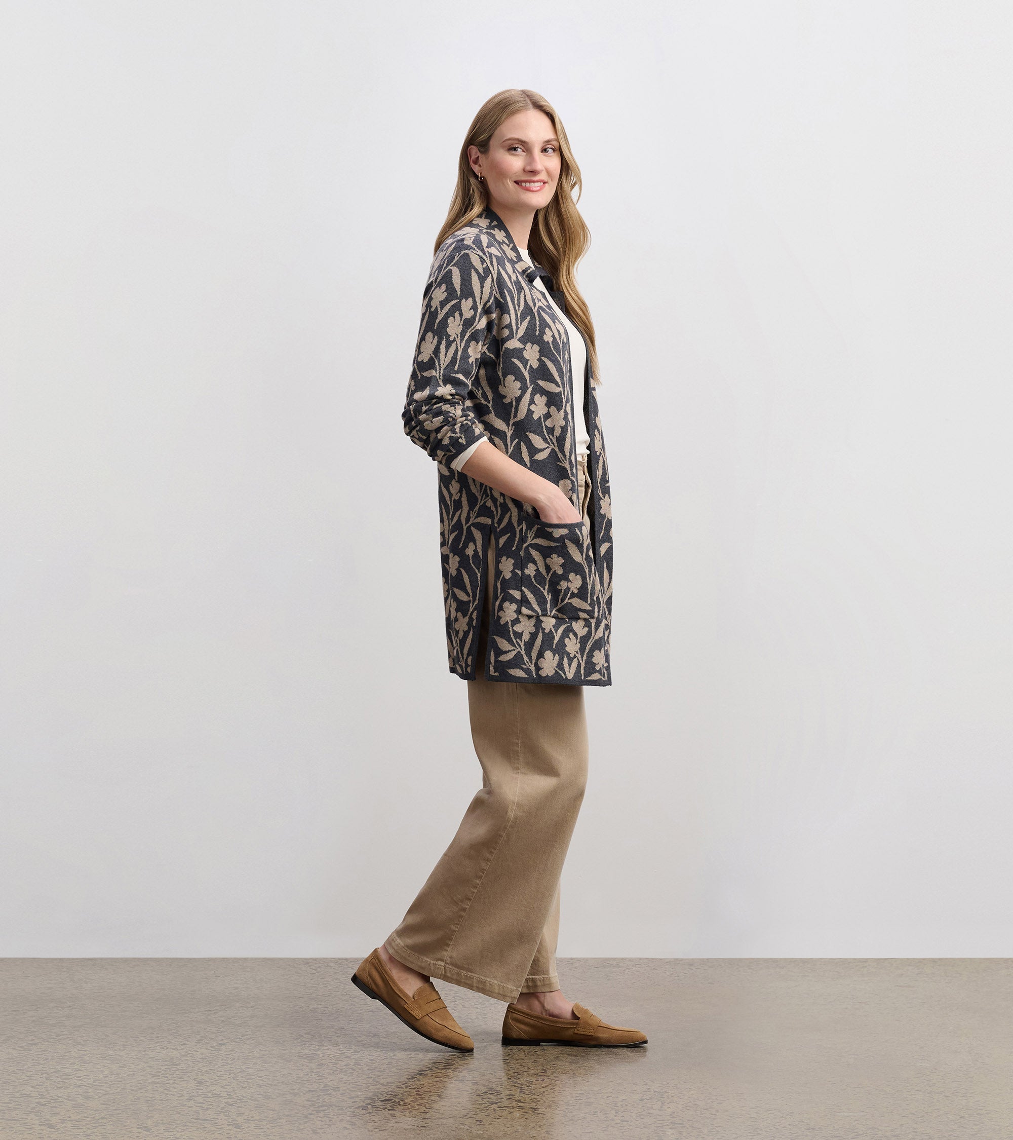 Sweater Blazer - Floral Vines | Hatley