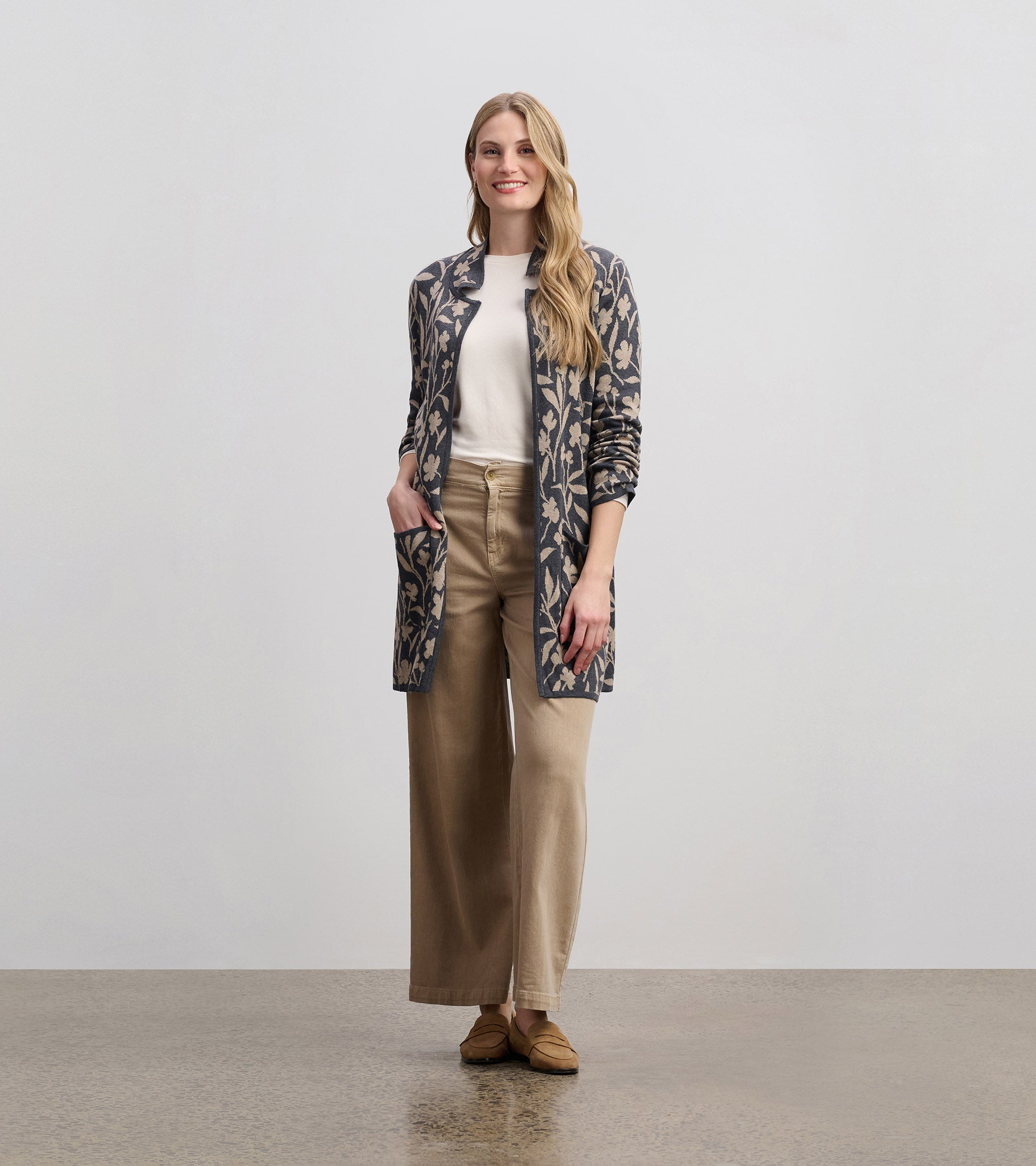 Sweater Blazer - Floral Vines | Hatley