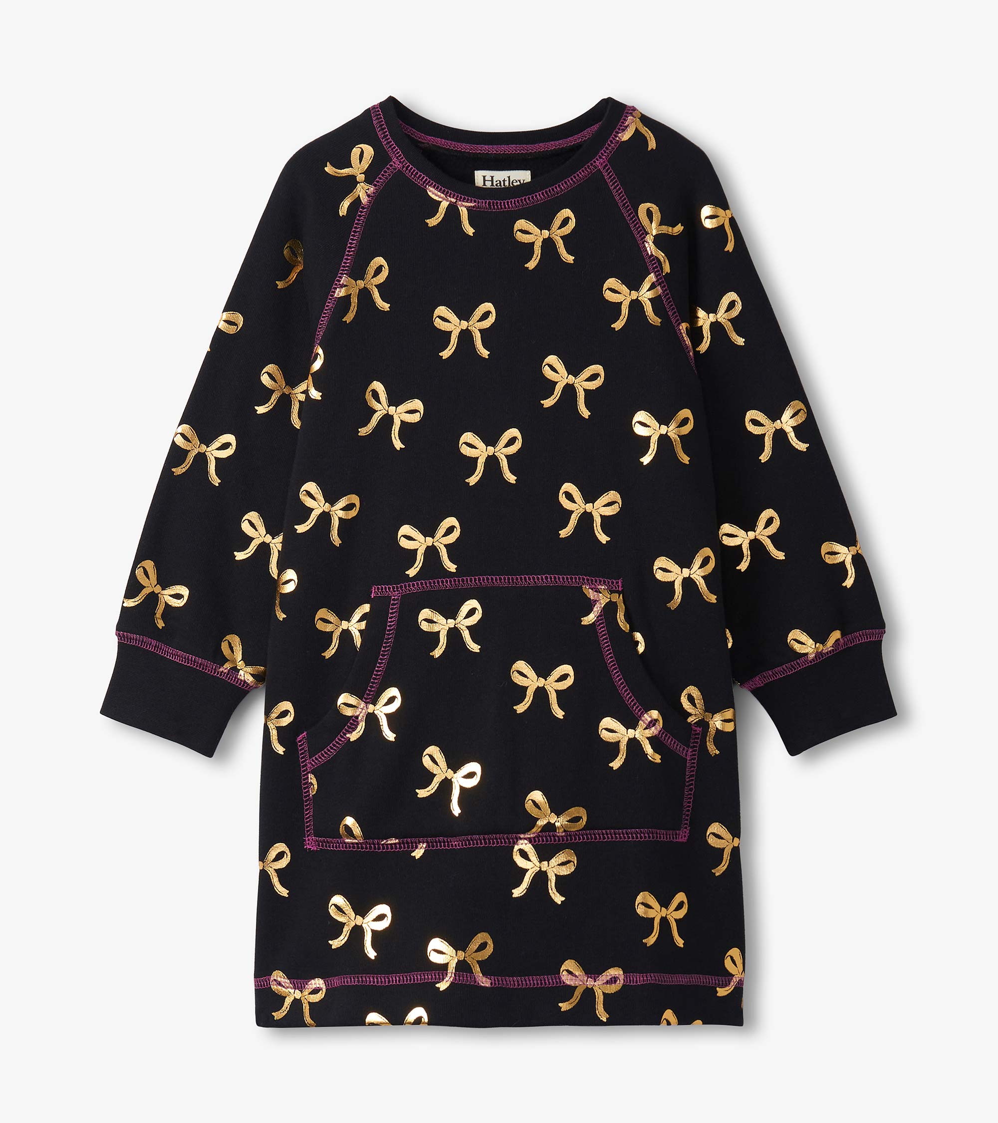 Girls Gold Bows Sweater Dress | Hatley US Girls