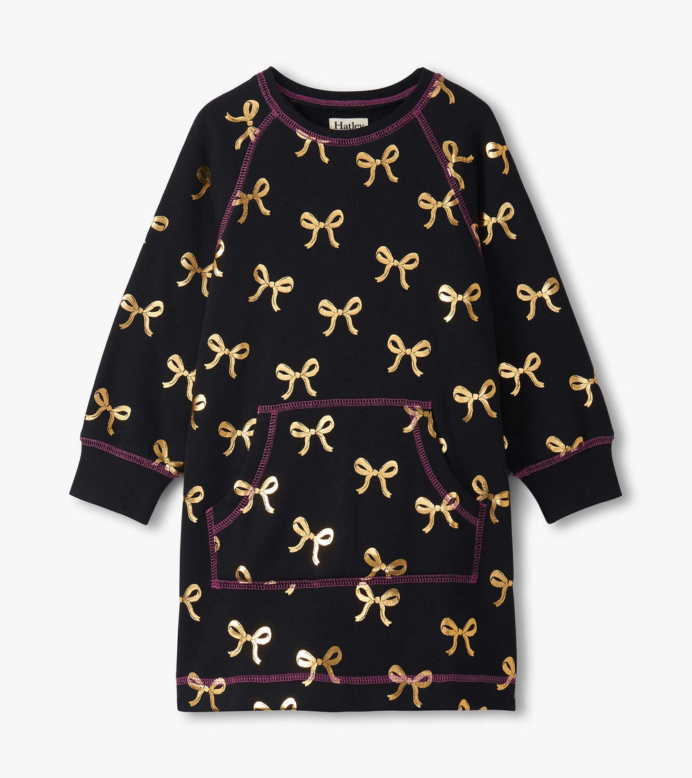 Girls Gold Bows Sweater Dress | Hatley US Girls
