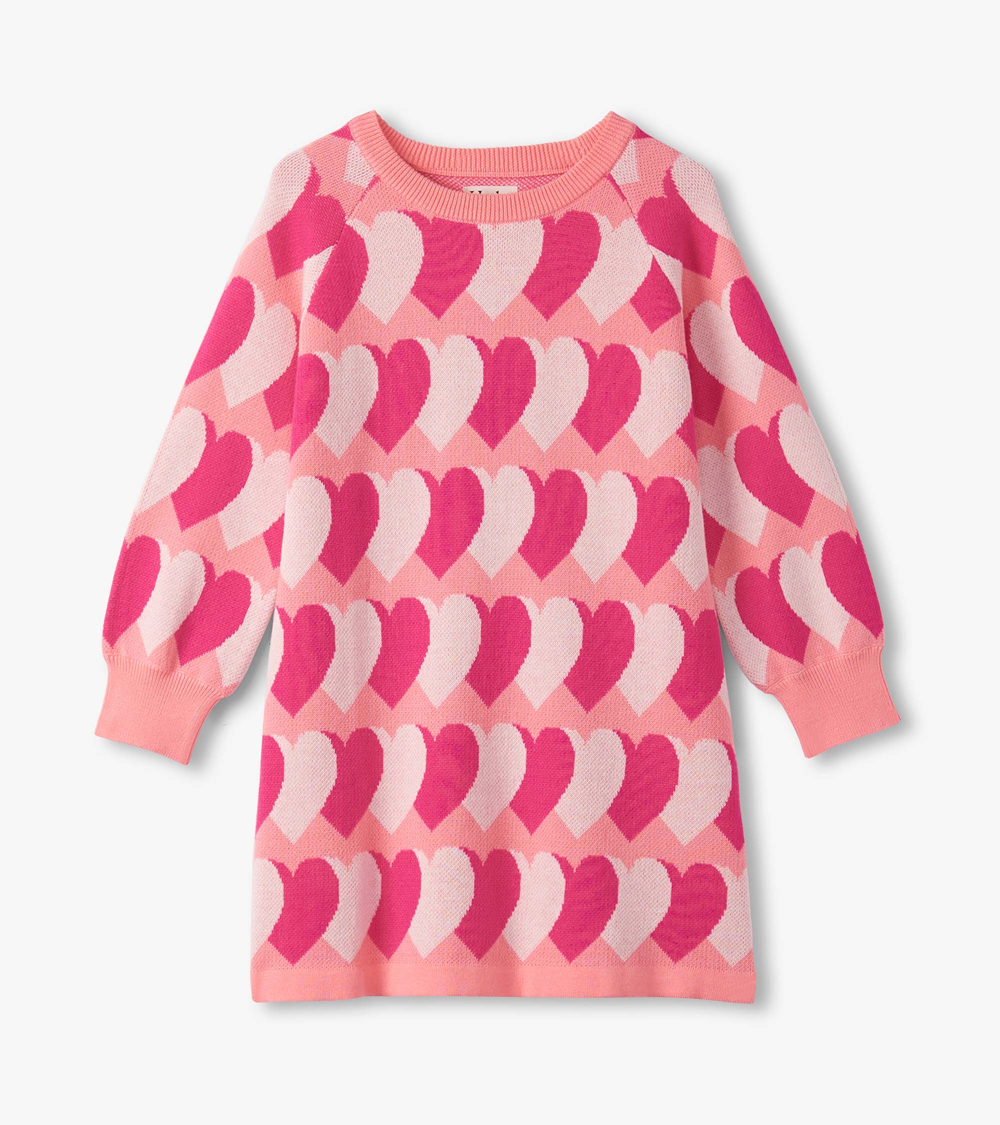 Girls Graphic Hearts Swing Sweater Dress | Hatley Sale Girls